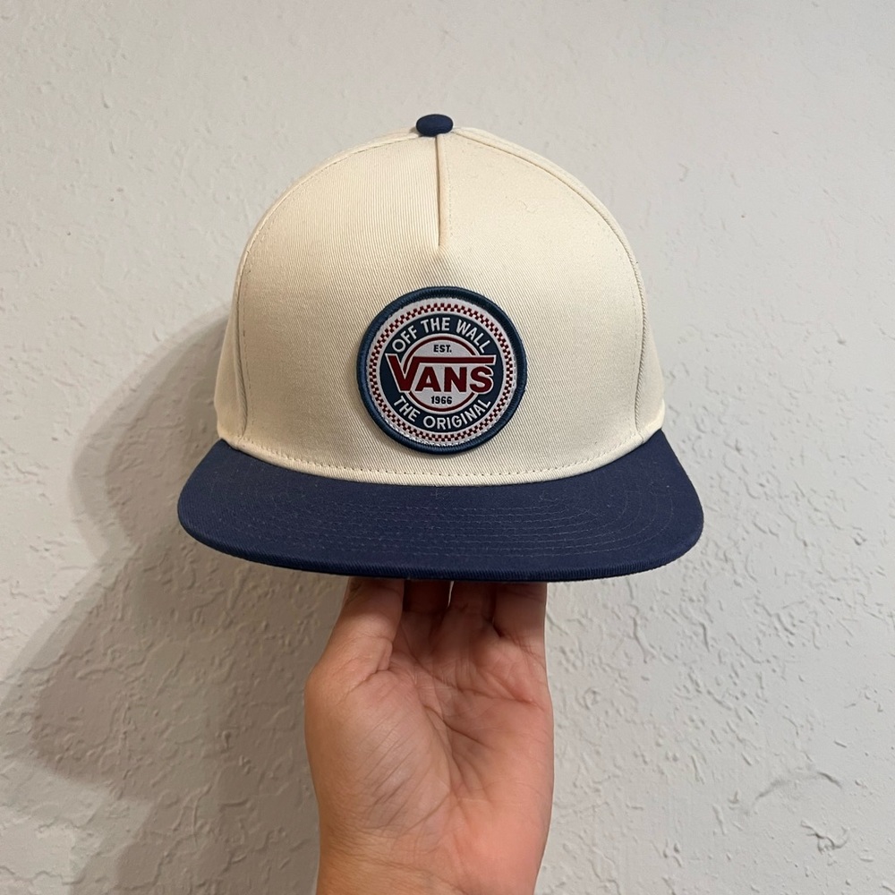 Vans Off-White and Navy Cap